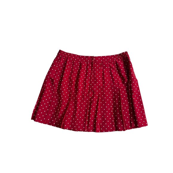 TAIL Vintage Red Polka Dot Pleated Tennis Skirt Size 16 - Picture 10 of 11